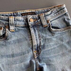 Womens Nudie Skinny Lin‎ Easy Strikey Jeans | 28x32 | Organic Cotton Stretch